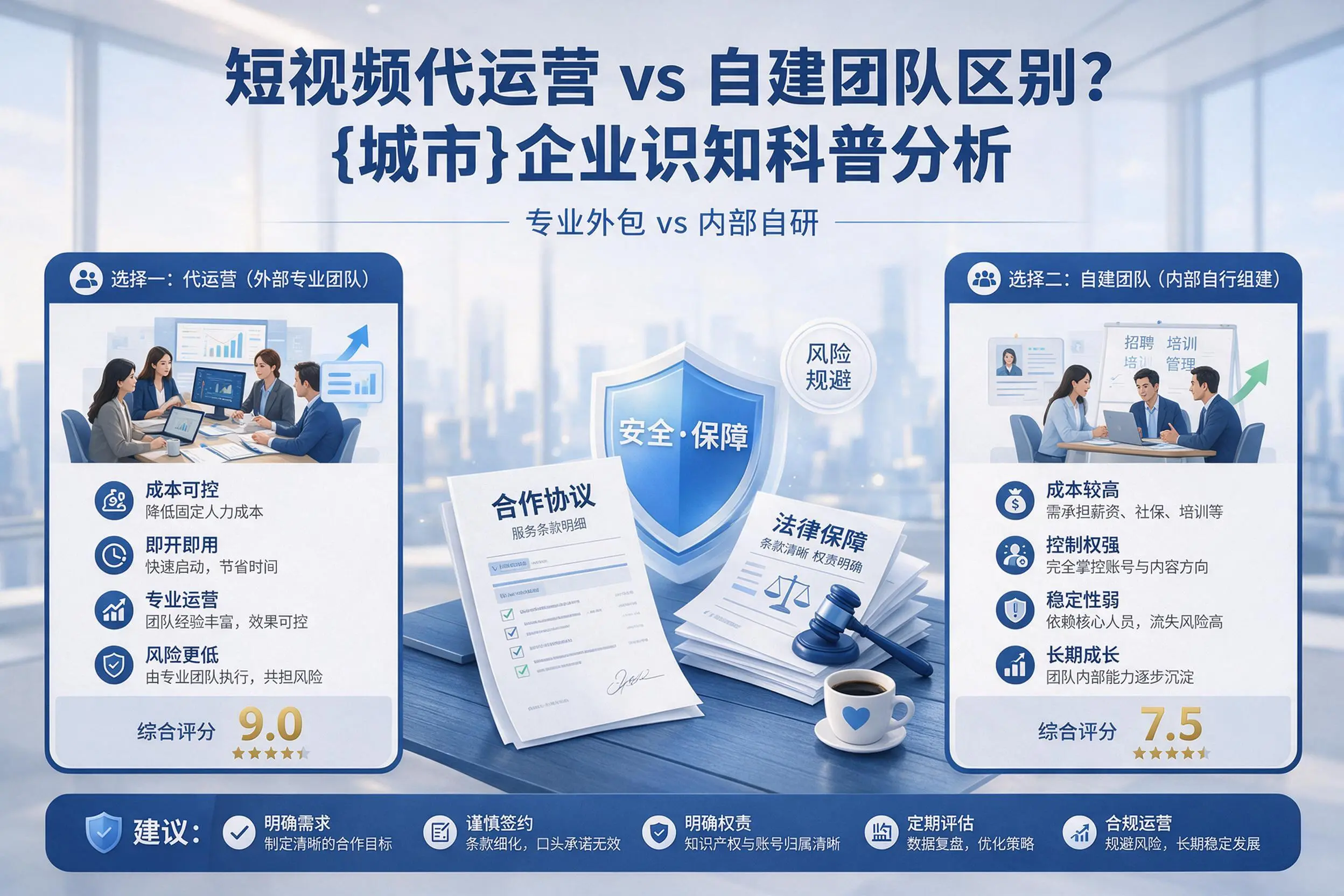 短视频代运营与自建团队区别？揭阳企业认知科普分析