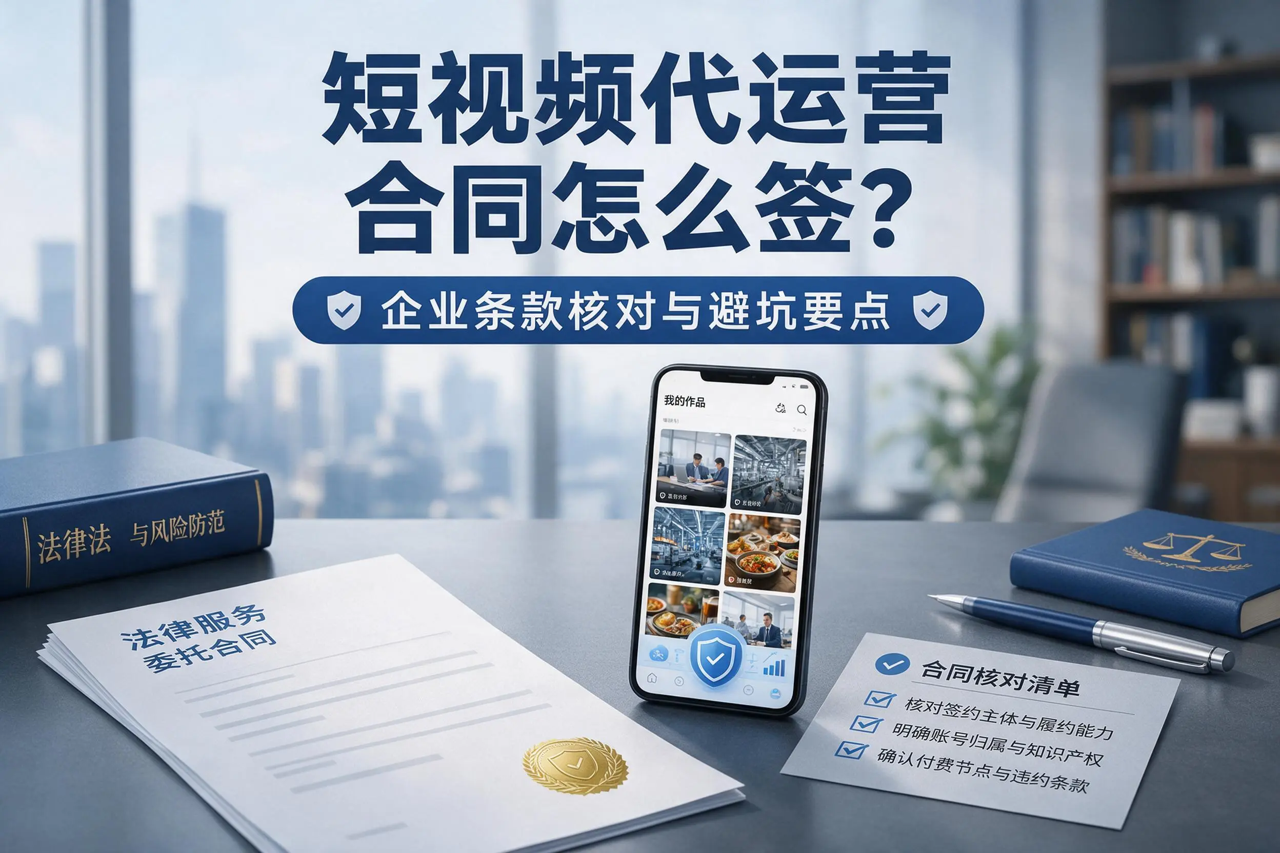 短视频代运营合同怎么签？揭阳企业条款核对与避坑要点