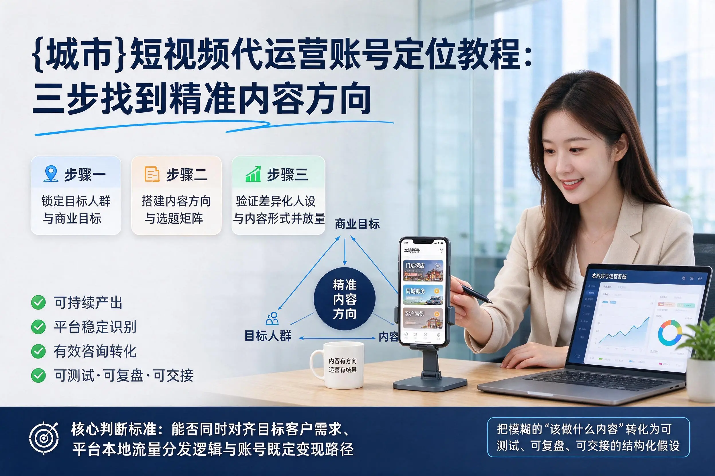 揭阳短视频代运营账号定位教程：三步找到精准内容方向