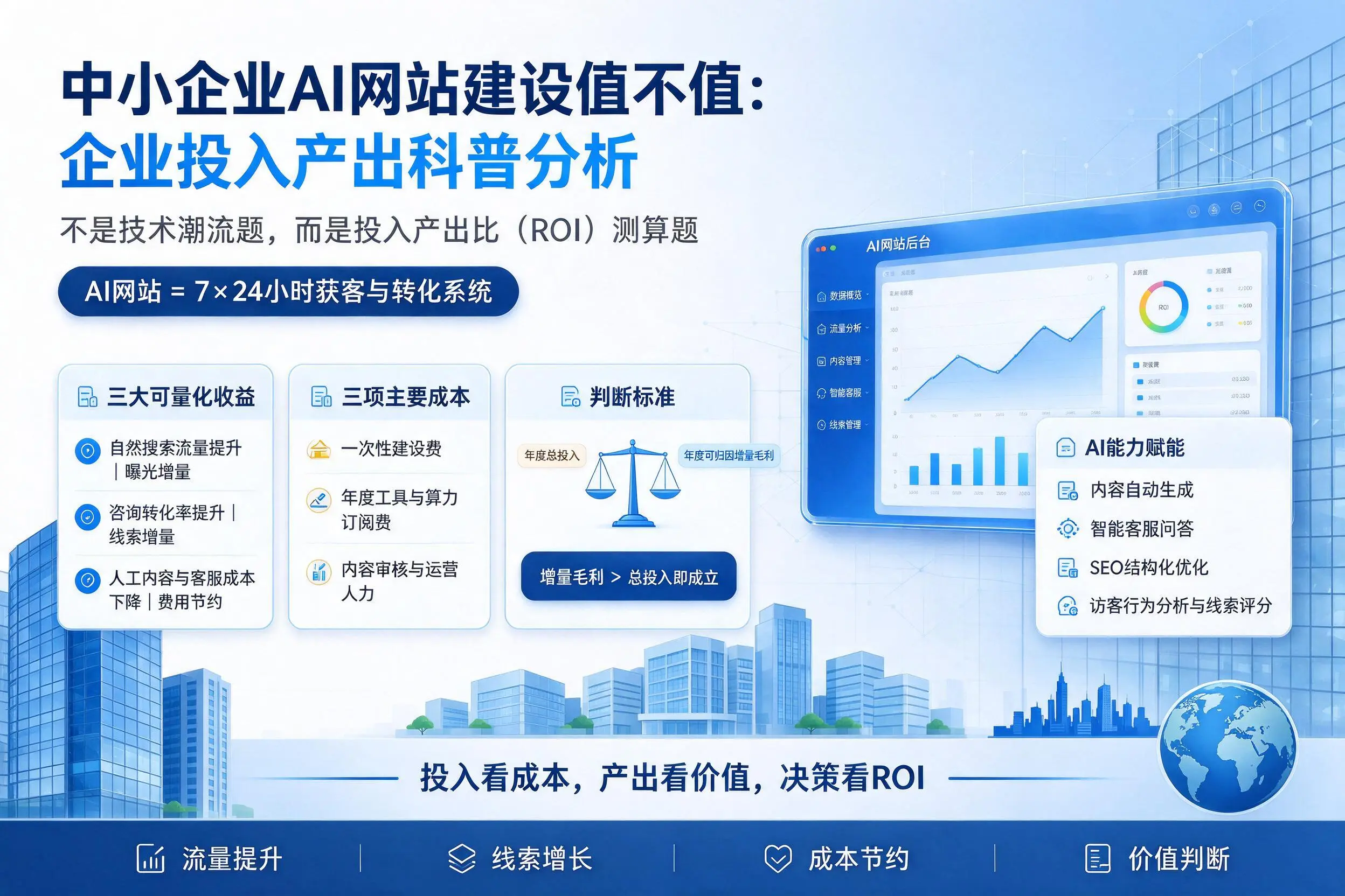 中小企业AI网站建设值不值：揭阳企业投入产出科普分析