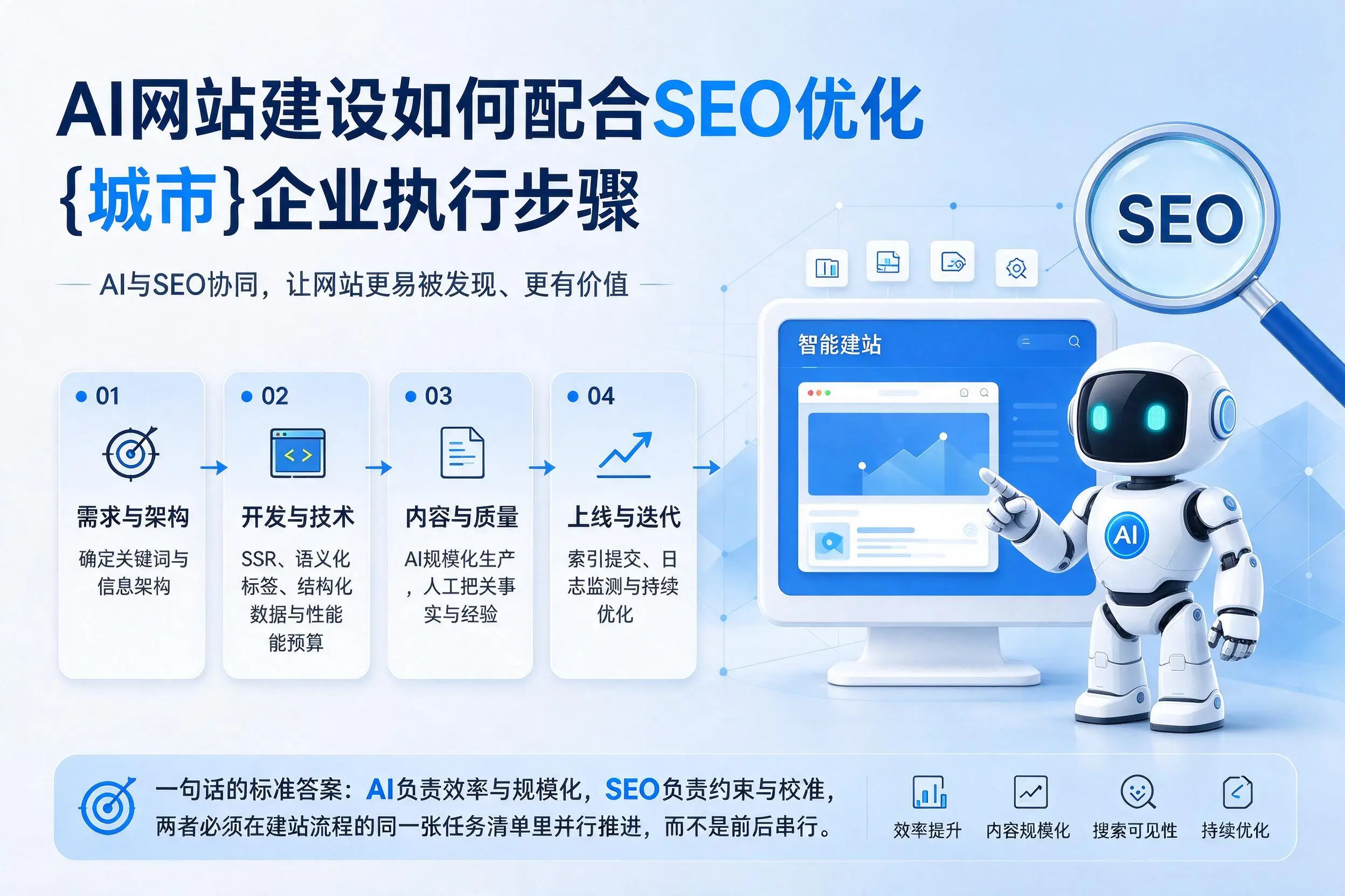 AI网站建设如何配合SEO优化，揭阳企业执行步骤