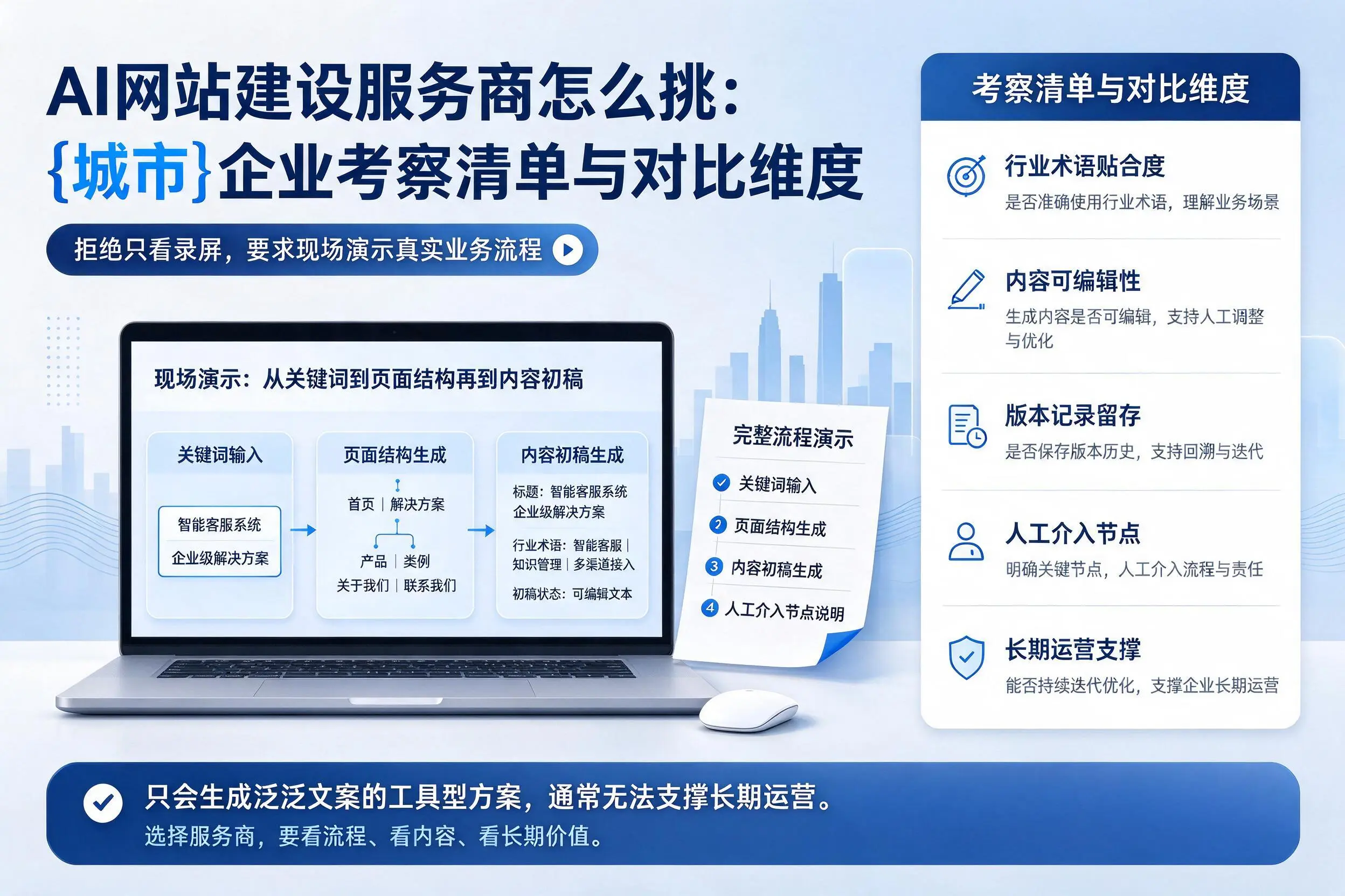 AI网站建设服务商怎么挑：揭阳企业考察清单与对比维度