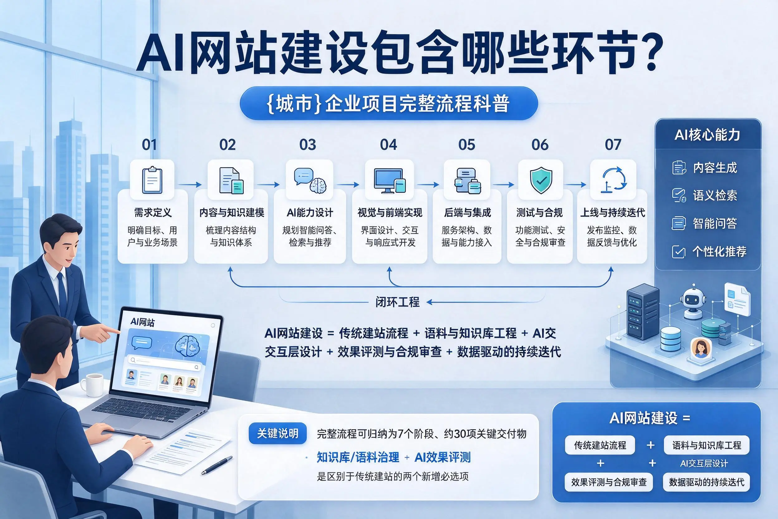 AI网站建设包含哪些环节?揭阳企业项目完整流程科普