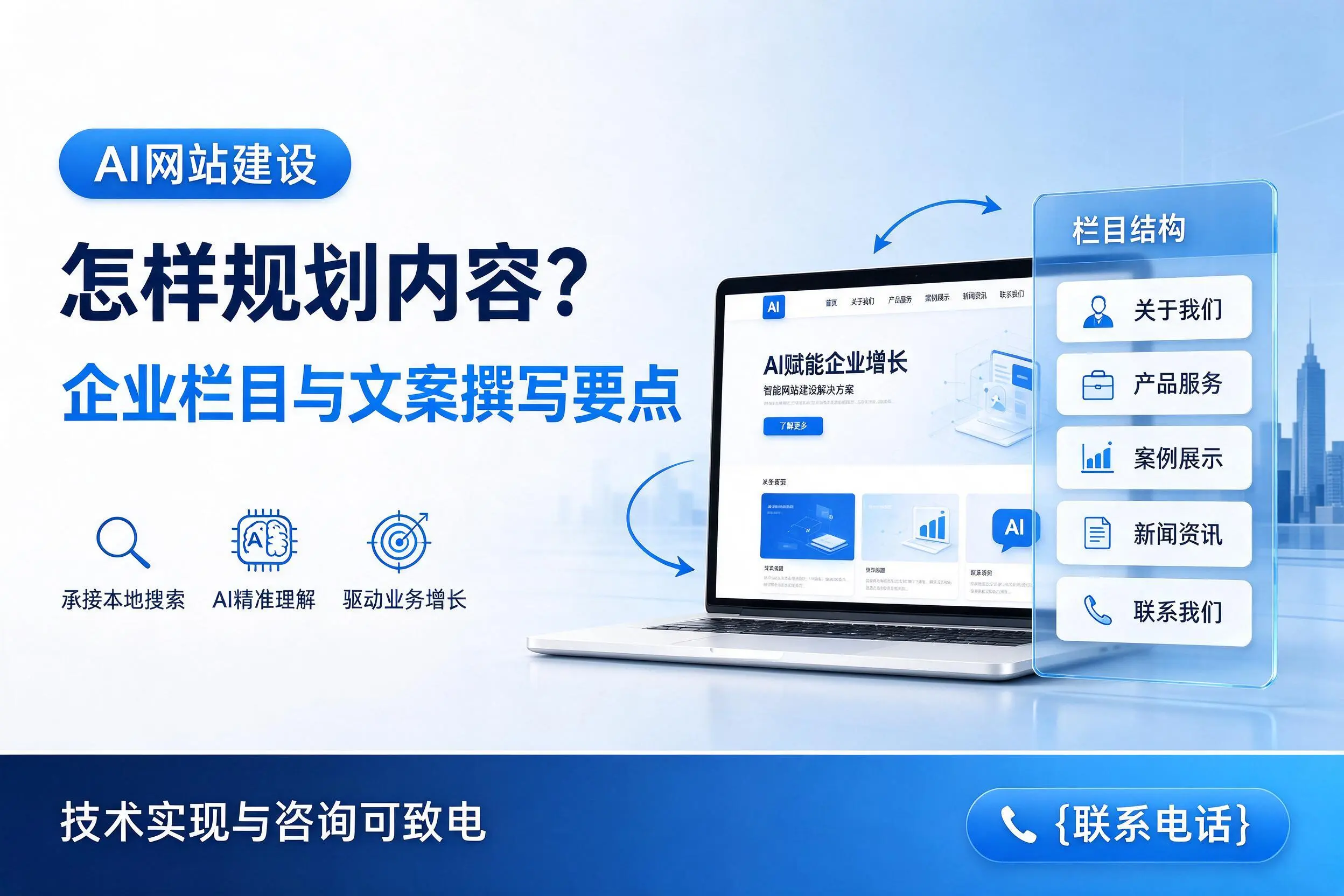 AI网站建设怎样规划内容？揭阳企业栏目与文案撰写要点